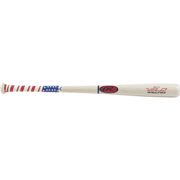 Rawlings Velo Youth Ash Wood Baseball Bat, 27 inch length (7.5