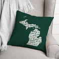 thumbnail image 3 of Creative Products Green Michigan Go Team 16 x 16 Spun Poly Pillow, 3 of 3