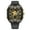 Black Golden, variant on Outdoor Sport Dual Display Alarm Digital Watch for Men Quartz Wristwatch Chronograph Silicone Band Male Clock Tonneau Dial