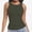 Black, variant on Women's Crewneck Racerback Ribbed Tank Tops Summer Basic High Neck Sleeveless Slim Fit Crop Tops