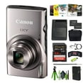 thumbnail image 1 of Canon IXY 650 Compact Digital Camera 12x Optical Zoom IXY650 Silver Bundle with 64GB Memory Card Extra Charger Card Reader Photo Software Vlogging Tripod Cleaning Kit and International Model, 1 of 9