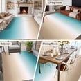 thumbnail image 4 of Area Rug 5'x7',Teal Beige Ombre Cream Non-slip Runner Rug Carpet for Bedside,Modern Turquoise Abstract Art Aesthetics Outdoor Indoor Area Rugs Mat for Entryway/Living Room/Bedroom/Kitchen/Office, 4 of 9