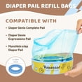 thumbnail image 2 of Diaper Pail Refill Bags for Genie Complete/Expressions & Munchkin Step Diaper Pail (840 count) 1 Cassette+3 refills, 7-Layer Odor-Absorbing, Disposable Diaper Poop Bags, Baby essentials, 2 of 4