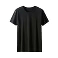 thumbnail image 2 of sunsanly Men Pullover Breathable Quick Dry Ice Silk Mesh Loose Everyday Wearing Cotton O-neck Short Sleeve Men T-Shirt Summer Accessories, 2 of 8