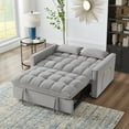 thumbnail image 2 of 4 in1 Loveseat Sofa Bed, Pullout Couch with Armrests & Storage Pockets, Sleeper Sofa for Home Apartment Office Living Room,Gray, 2 of 7