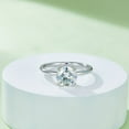 thumbnail image 4 of 2 Carat Round Cut Moissanite Solitaire Ring, Elegant Engagement Ring, Plain Band Ring In 925 Sterling Silver, 4 of 6