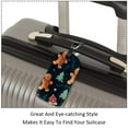 thumbnail image 3 of Square 2Pack PU Leather Christmas Gingerbread Man Cruise Luggage Tag with Privacy Cover and Name ID Tag for Travel Handbags Backpacks Luggage Tags, 3 of 6