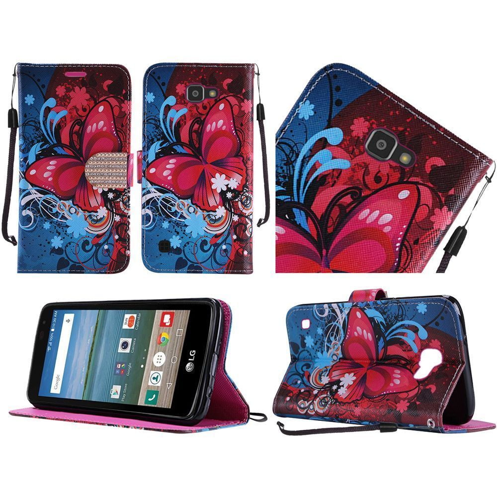 For LG Rebel 4G LTE Premium Wallet Case Pouch Flip Phone Cover + Screen