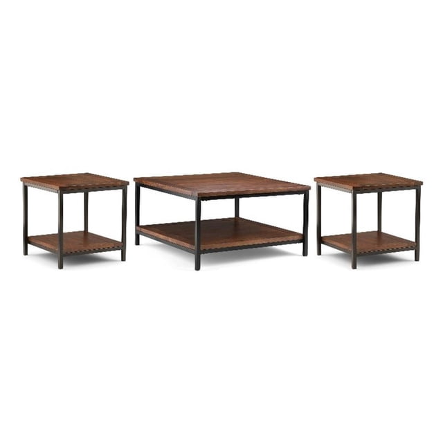 Skyler Mango 34"WD 1 Coffee Table with 22"WD 2 End Tables in Cognac Brown
