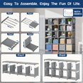 thumbnail image 4 of 20 Cube Book Shelf, Storage Organizer, Large DIY Bookcase, Metal Cube Bookshelf, Cubbies Closet Storage Organizer Shelves for Bedroom,Living Room,Home,Office, 4 of 13