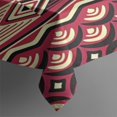 thumbnail image 3 of Red Geometric Striped Pattern Rectangle Tablecloth 60"x84",Waterproof Polyester Rectangle Table Cloth, Wipeable Spillproof Polyester Tablecloth for Dining, Camping, Indoor and Outdoor, 3 of 5