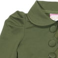 thumbnail image 5 of Toddlers and Girls French Terry Knit Zuri Scalloped Trim Crop-Jacket in Olive 7/8, 5 of 8