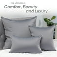 thumbnail image 5 of 16" x 16" Throw Pillow – Dark Grey: 1 PCS Luxurious Premium Microbead Pillow With 85/15 Nylon/Spandex Fabric. Forever Fluffy, Outstanding Beauty & Support. Silky, Soft & Beyond Comfortable, 5 of 7
