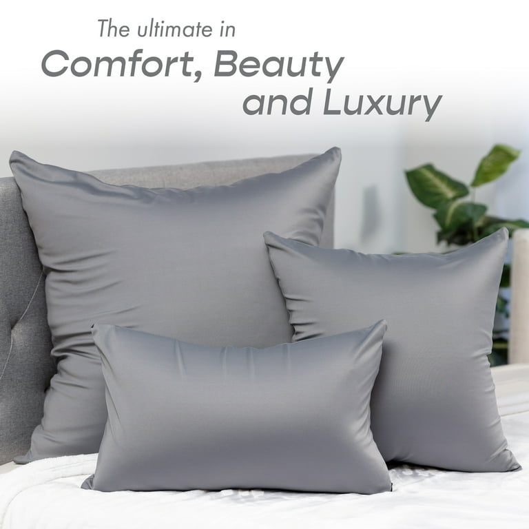 22 x 22 Throw Pillowcases Cover Only 85 15 Nylon Spandex Luxurious Silky Stretchy Soft 1 Pcs Solid Color A Perfect Choice for Couch Chairs Sofa Bed Adult