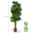 thumbnail image 3 of Árbol de Higo Artificial Costway 1,5 m Con Hojas en PEVA y Maceta en PP Verde, 3 of 10