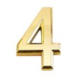 thumbnail image 2 of Placa autoadhesiva moderna de diseño 3D para puerta de hotel, con 4 dígitos numéricos Número 4, 2 of 4