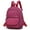 Rose Red, variant on BadPiggies Waterproof Nylon Travel Backpacks Casual Shoulder Bag Lightweight Small Daypack for Women, Lake Green
