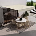 thumbnail image 6 of ALEKO 10' x 8' Ivory Manual Retractable Patio Awning Sunshade, 6 of 7