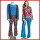 thumbnail image 1 of Disfraz de discoteca vintage para pareja de Halloween, vestido de mascarada hippie, 1 of 4