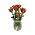 thumbnail image 2 of Mini Glass Flowers in Vase,Tiny Glass Flowers in Vase,Miniature Glass Flower with Vase for Women,Cute Small Glass Flower Bouquet for Home Office Table Decor,D, 2 of 3