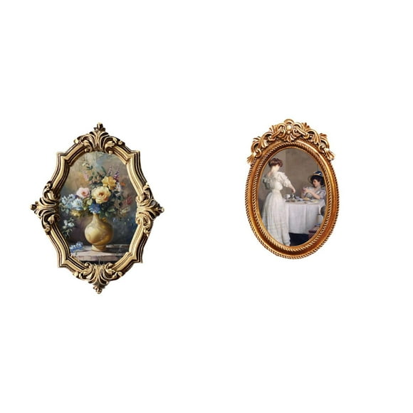 Marco De Fotos De Resina Vintage, Colección De Artesanías, Soporte Decorativo Para Colgar Sobre La Mesa, Soporte Para Oficina, Dormitorio, Galería, Regalo.