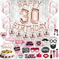 thumbnail image 4 of 30th Birthday Decoration Rose Gold with Silver Curtain, 30 Party Supplies, 30th Sash, 30 Cake Topper, 30th Photo Props, confetti Balloons, 4 of 4