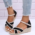 thumbnail image 2 of asdoklhq Clearance Women Shoes Under $10,Summer Ladies Shoes Casual Women's Sandals Roman Beach Sandals, 2 of 5