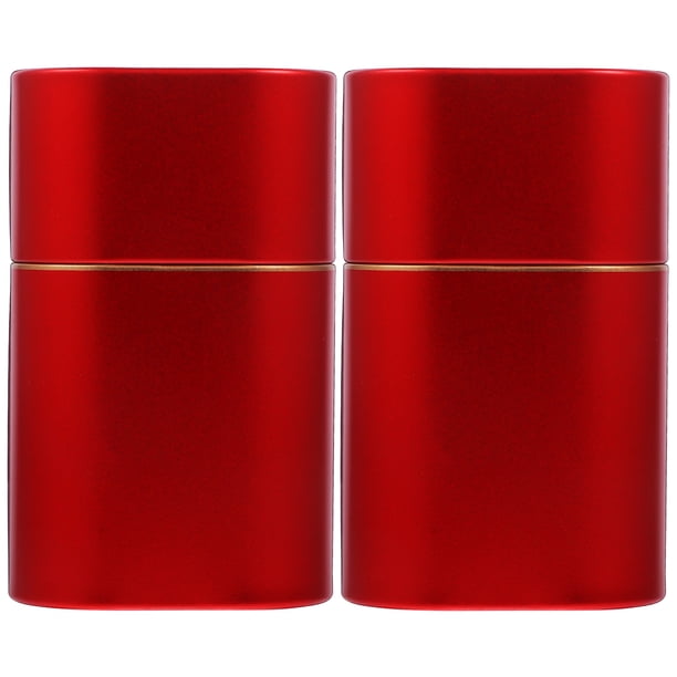 2 latas de té, lata de hojalata, lata de almacenamiento, lata de cocina, lata de té, lata hermética para granos de café, hojas de té