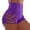 Purple., variant on Agkizg 5" Swim Bottoms,High Waist Elastic Side Cutout Tummys Control Bathing Suits Bottoms,Casual Comfortable Swim Trunks (Women's)