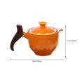 thumbnail image 2 of Portable Ceramic Tea Kettle with Wooden Handle for Home Use, 2 of 4