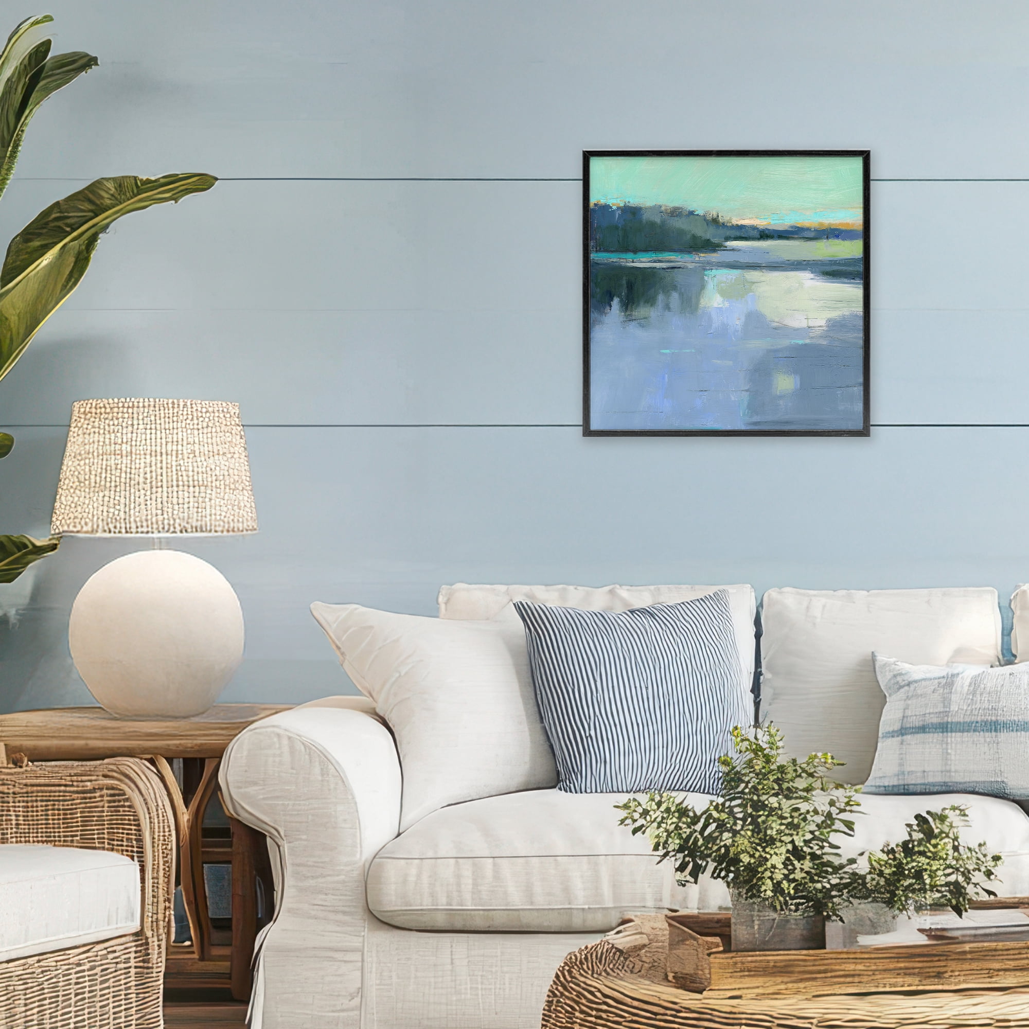 Stupell Industries Brave Boat Harbor Black Framed Giclee Art, design by Kathleen Robbins