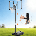 thumbnail image 6 of Naipo 44in basketball hoop 90° Fold Down Rim 7.55-10ft Adjust Large Base portable basketball goal for All Ages, 6 of 13