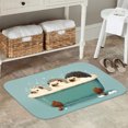 thumbnail image 5 of Hedgehog in Bathtub Soft Flannel Bathroom Rug 16"x24", Water Absorbent Non-Slip Bath Mat for Tub and Shower Room, 5 of 9
