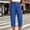 Blue, variant on BUIGTTKLOP Cargo Capri Pants for Women High Waisted Outdoor Hiking Capris Pull on Straight Leg Summer Cropped Pants