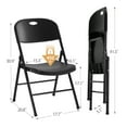 thumbnail image 3 of VTOY Plastic Folding Chairs Foldable Chairs 1-Pack for Home and Office, for Indoor and Outdoor Events-Black, 3 of 5