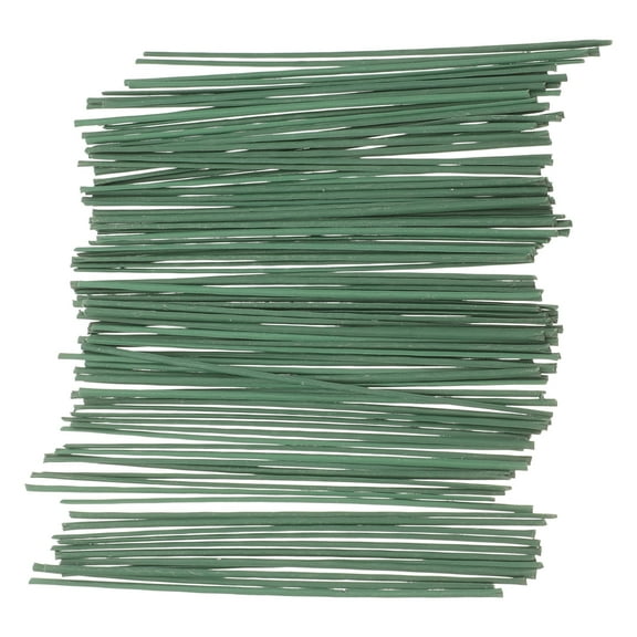 100 Pcs Green Flower Stem Material Wire Support Artificial Flowers Fake Plant Stands Arrangements Wires