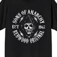 thumbnail image 7 of Sons Of Anarchy Redwood Original Est 1967 Adult Black Crew Neck Short Sleeve T-shirt-6XL, 7 of 7