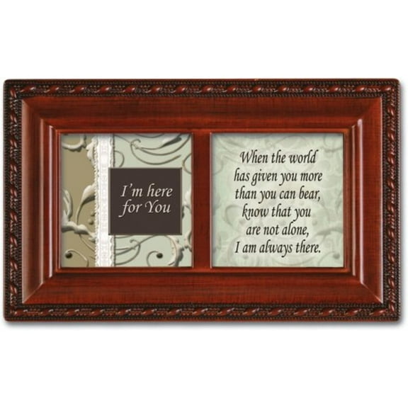 I'M Here With You Petite Woodgrain Music Box Plays Friends Are For