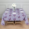 thumbnail image 3 of Purple Boston Terrier Puppy Square Tablecloth,Waterproof Square Table Cover,Wipeable Spillproof Washable Table Cover for Home Kitchen Party Decor 42"X42"(107x107cm), 3 of 6
