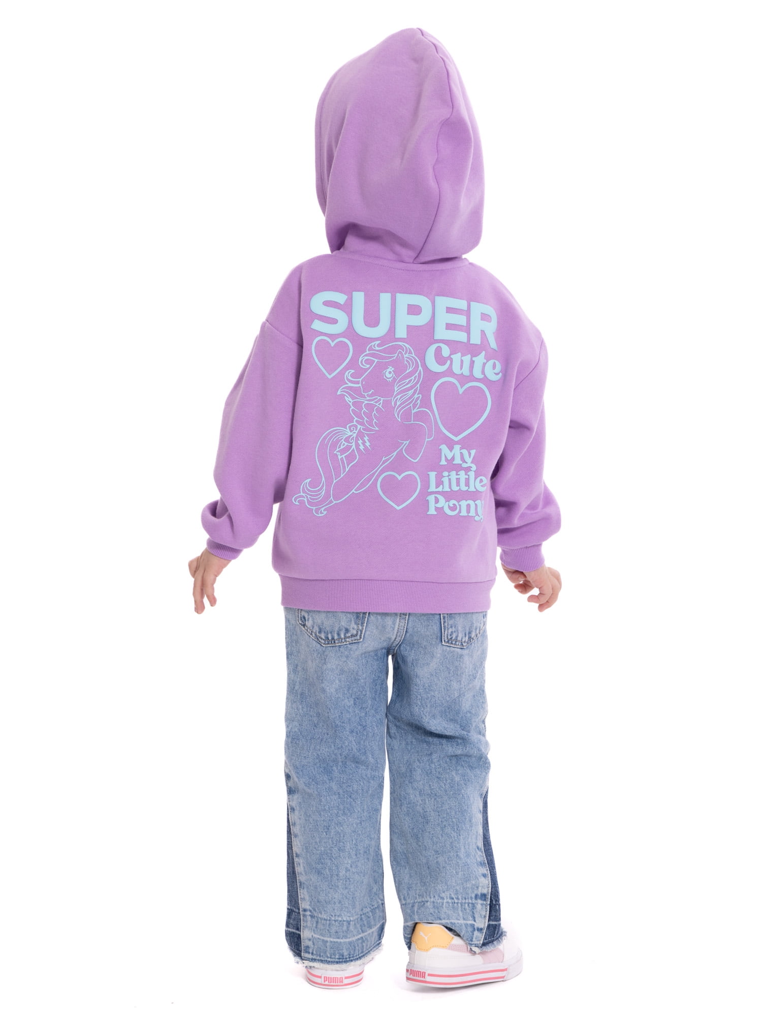 My Little Pony Toddler Girls' Full Zip Graphic Hoodie, Sizes 12M-5T