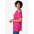 thumbnail image 3 of Woman Within Plus Size Short-Sleeve Cold-Shoulder Tee, 3 of 6