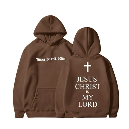

Christian Faith Sweatshirt TRUST IN THE LORD Hoodies Jesus Pullover Tops Warm and Cozy Hooed Jacket Baby Boy Girl Winter Essentials Christmas Gifts for Toddler Kids Boys Girls