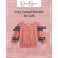 thumbnail image 2 of Jessica Simpson Girls Sweater Long Sleeve Crewneck Graphic Pullover, 2 of 7