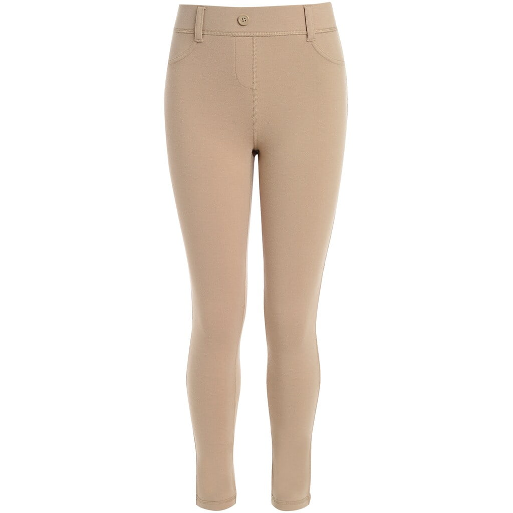 girls khaki jeggings