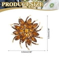 thumbnail image 2 of Uxcell Rhinestone Flower Brooch Pin Vintage Crystal Flower Lapel Pin Coffee, 2 of 6