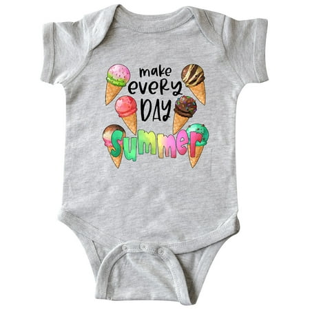 

Inktastic Make Every Day Summer- Ice Cream Cones Gift Baby Boy or Baby Girl Bodysuit