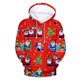 thumbnail image 2 of Suéter de Navidad informal de moda para hombre, suéter con capucha y estampado Digital de vellón Pompotops oipoqjl16556, 2 of 5