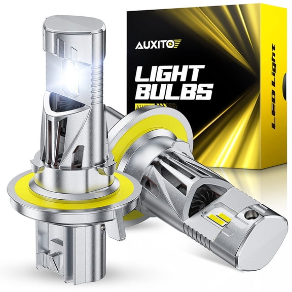 AUXITO 9008 H13 LED Headlight Bulbs 900% Brighter 48000LM Per Set 6500K Xenon White High Low Hi/Lo Dual Beam Headlight, Pack of 2