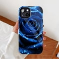 thumbnail image 2 of Blue Rose with Dewdrops Flower iPhone Case for Lovers Valentine's Day Gift Compatible with iPhone 11/12/13/14/15/16 (Pro Max/Plus), 2 of 9