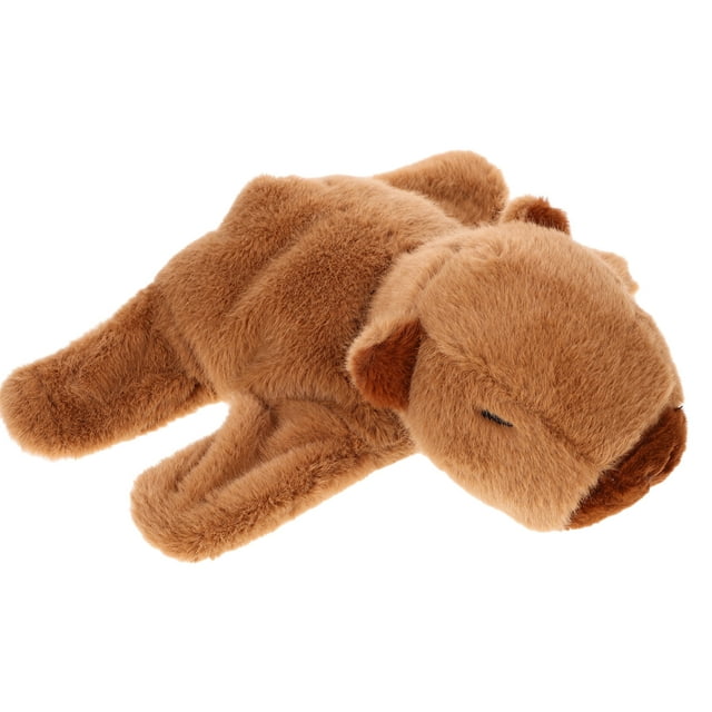Pulsera de peluche con forma de capibara, ideal como recuerdo de fiesta.